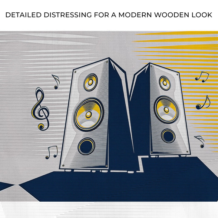 Music Equipment Speakers Pop Art Canvas Wall Art