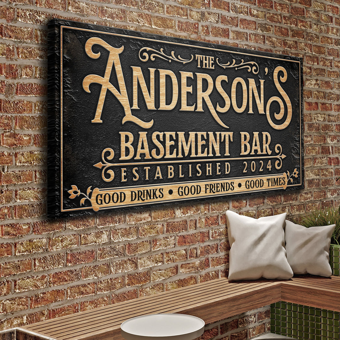 Custom Basement Bar Sign III