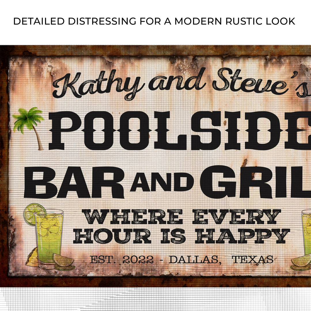 Poolside Bar And Grill Sign III