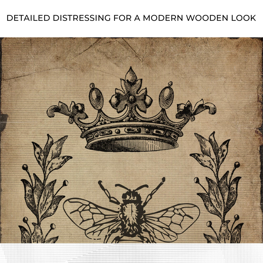 Queen Bee Vintage Painting Canvas Wall Art