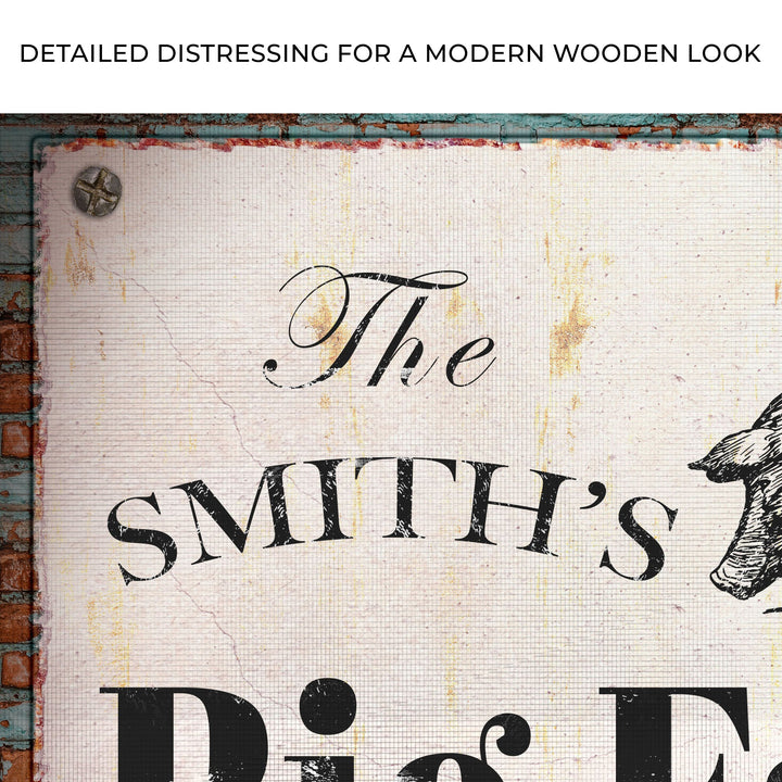 Rustic Pig Farm Sign II