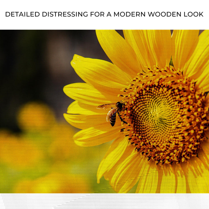 Bee On Sunflower Canvas Wall Art