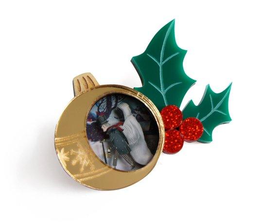 A Christmas Carol With Holly Brooch by LaliBlue - Quirks!