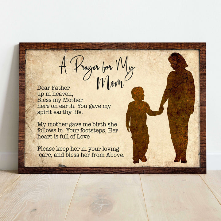 A Prayer For My Mom Mother's Day Gift Sign