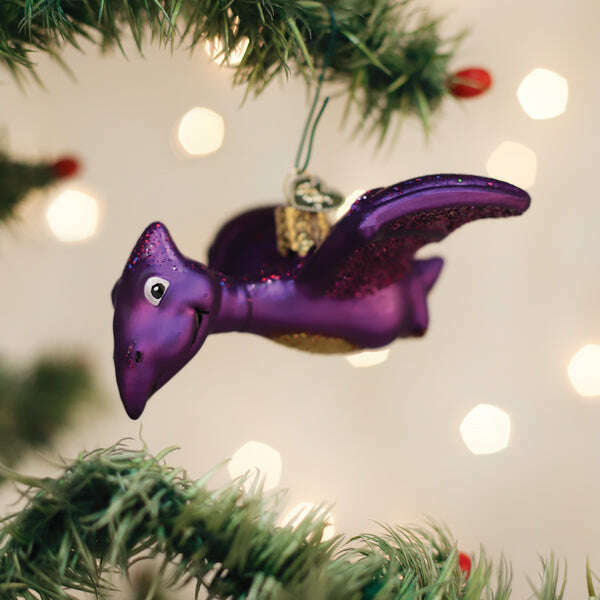 Old World Christmas A-Roarable Pterodactyl Blown Glass Ornament