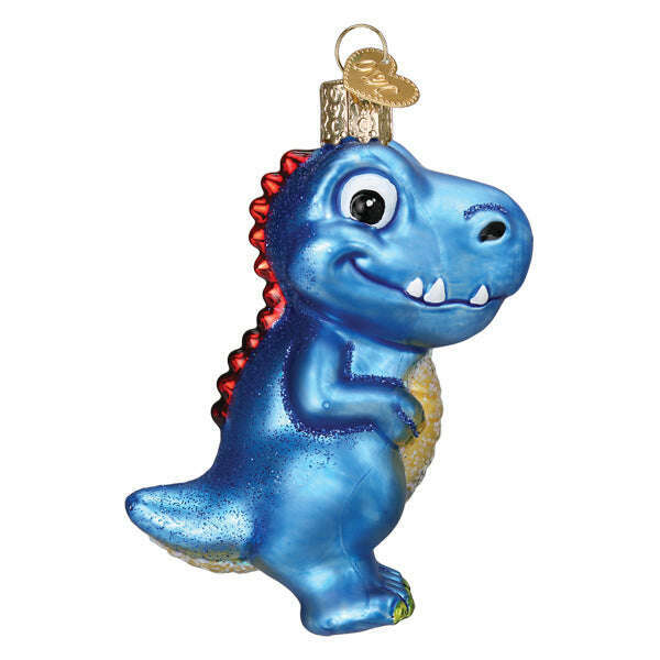 Old World Christmas A-Roarable Tyrannosaurus Blown Glass Ornament