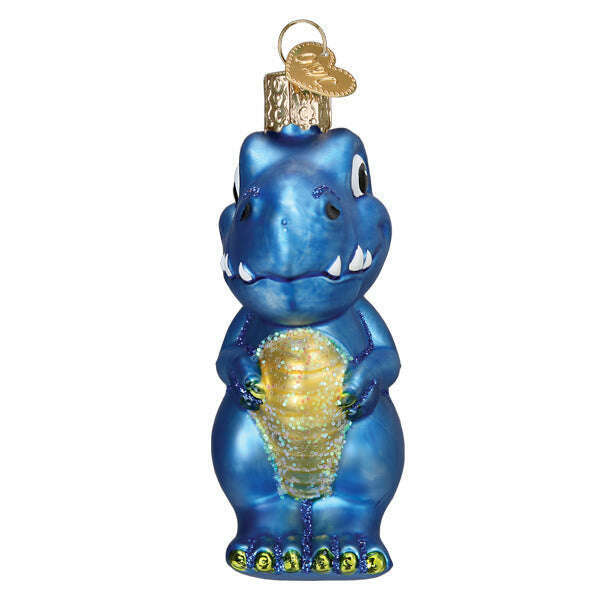 Old World Christmas A-Roarable Tyrannosaurus Blown Glass Ornament