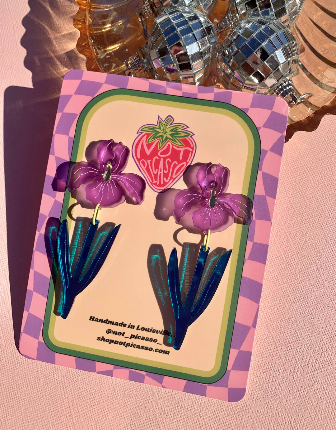 Irises Acrylic Statement Earrings