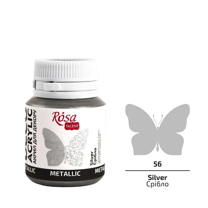 Rosa Talent Acrylic for Decor. 56 Silver. Metallic. 0.68 oz.