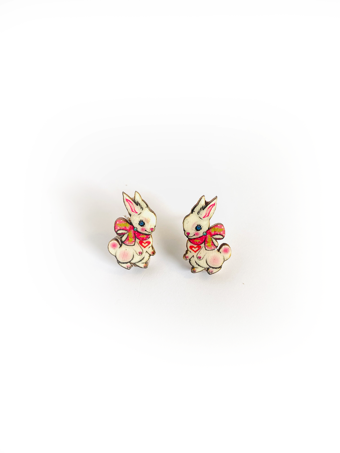 Rabbit Stud Earrings by Rosie Rose Parker