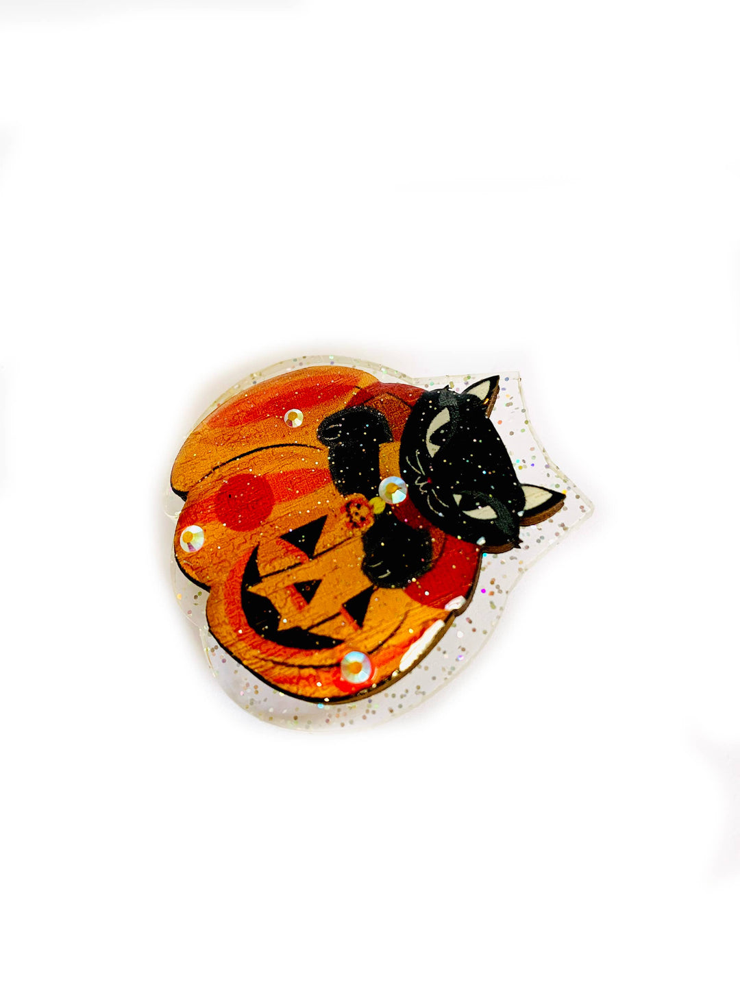 Little Pumpkin Cat Brooch by Rosie Rose Parker