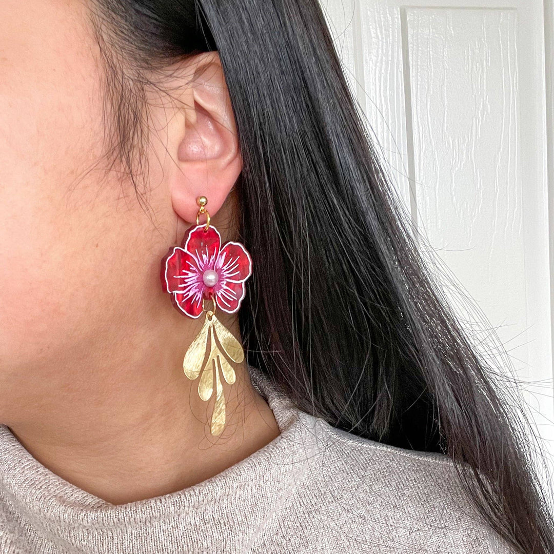 Flower of Luck Acrylic Earrings
