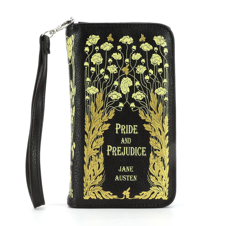 Pride and Prejudice Floral Book Wallet Wristlet