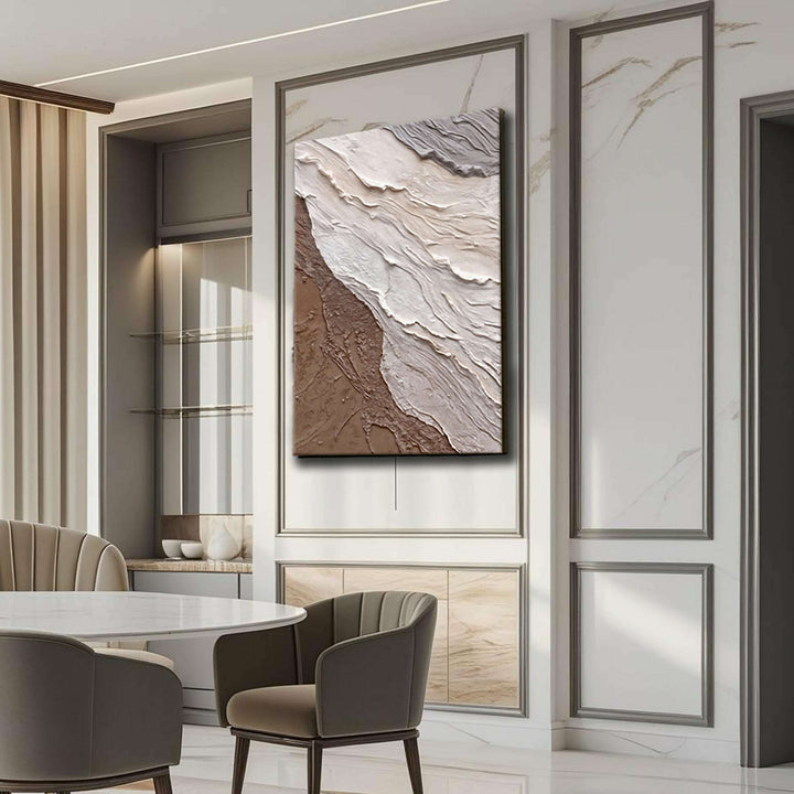 Abstract Earthy Waves Wall Art