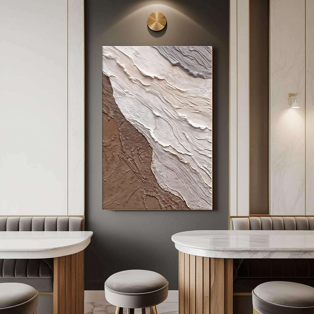 Abstract Earthy Waves Wall Art