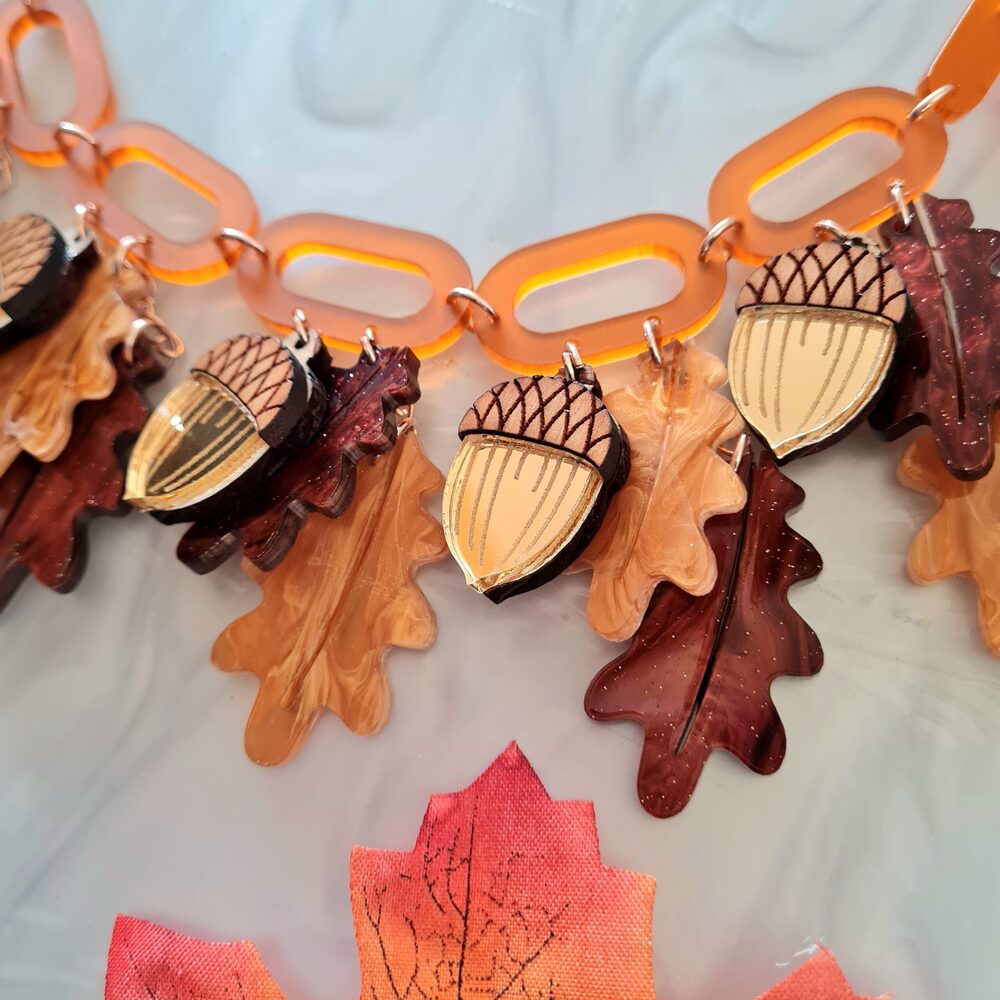 Acorn Charm Statement Necklace 2