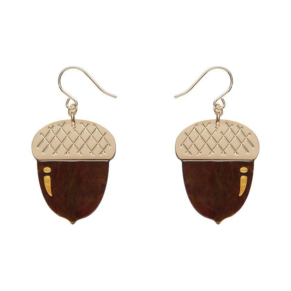 Acorn Drop Earrings - Brown (3 Pack) by Erstwilder image