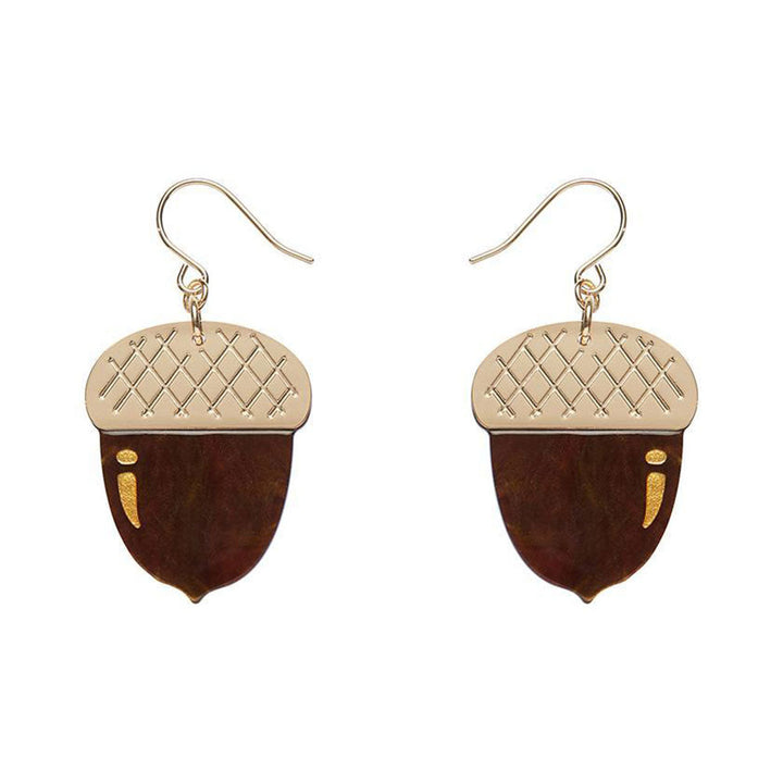 Acorn Drop Earrings - Brown (3 Pack) by Erstwilder image