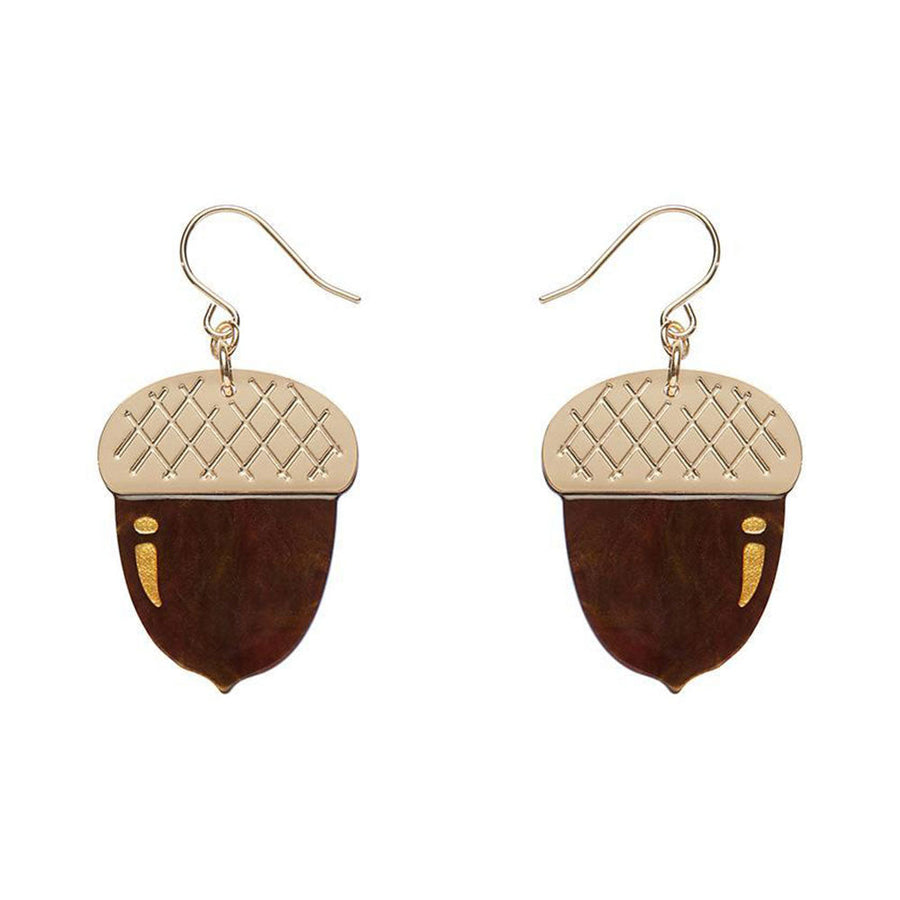 Acorn Drop Earrings - Brown (3 Pack) by Erstwilder image