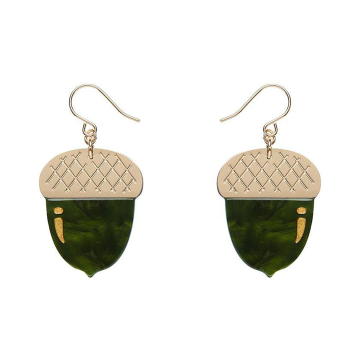 Acorn Drop Earrings - Green (3 Pack) by Erstwilder image