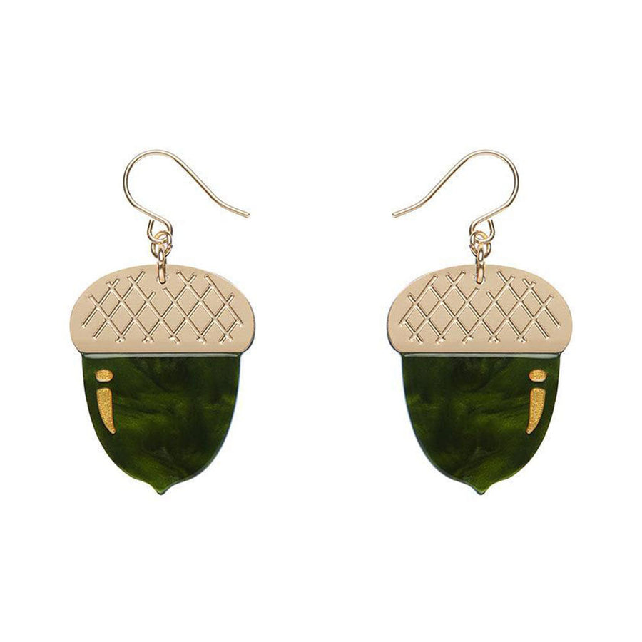 Acorn Drop Earrings - Green (3 Pack) by Erstwilder image