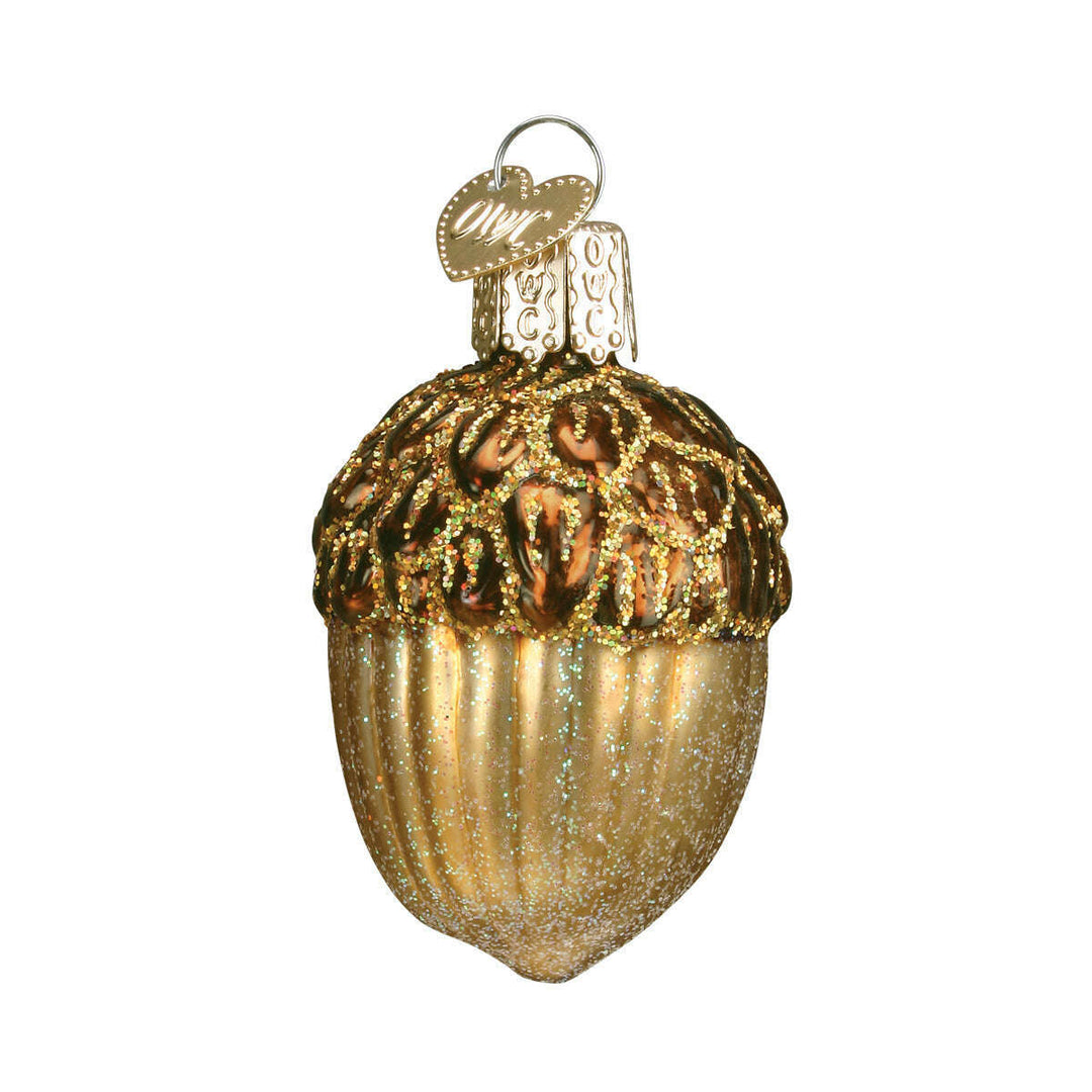 Old World Christmas Acorn Blown Glass Ornament