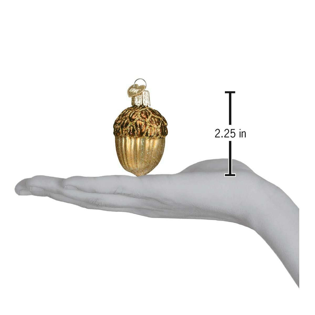 Old World Christmas Acorn Blown Glass Ornament