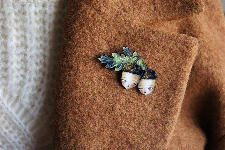 Acorns Brooch by Laliblue - Quirks!