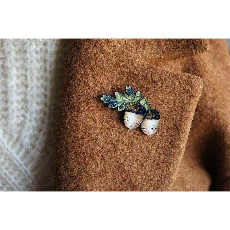 Acorns Brooch by Laliblue - Quirks!