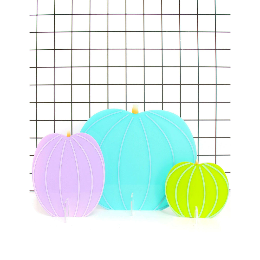Acrylic Pumpkins - Blue Purple Set