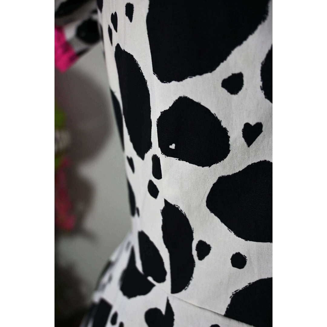 Adelaide Mini Swing dress in Bessie Moo print