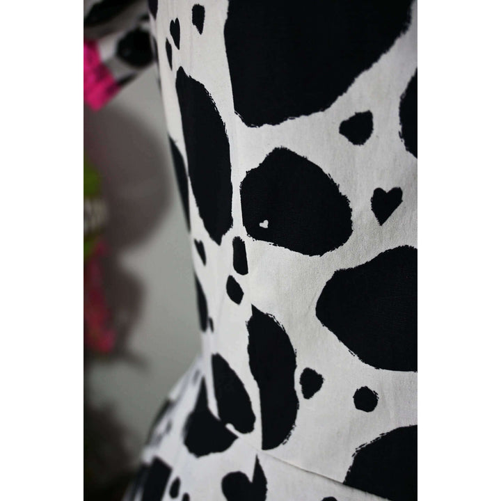 Adelaide Mini Swing dress in Bessie Moo print