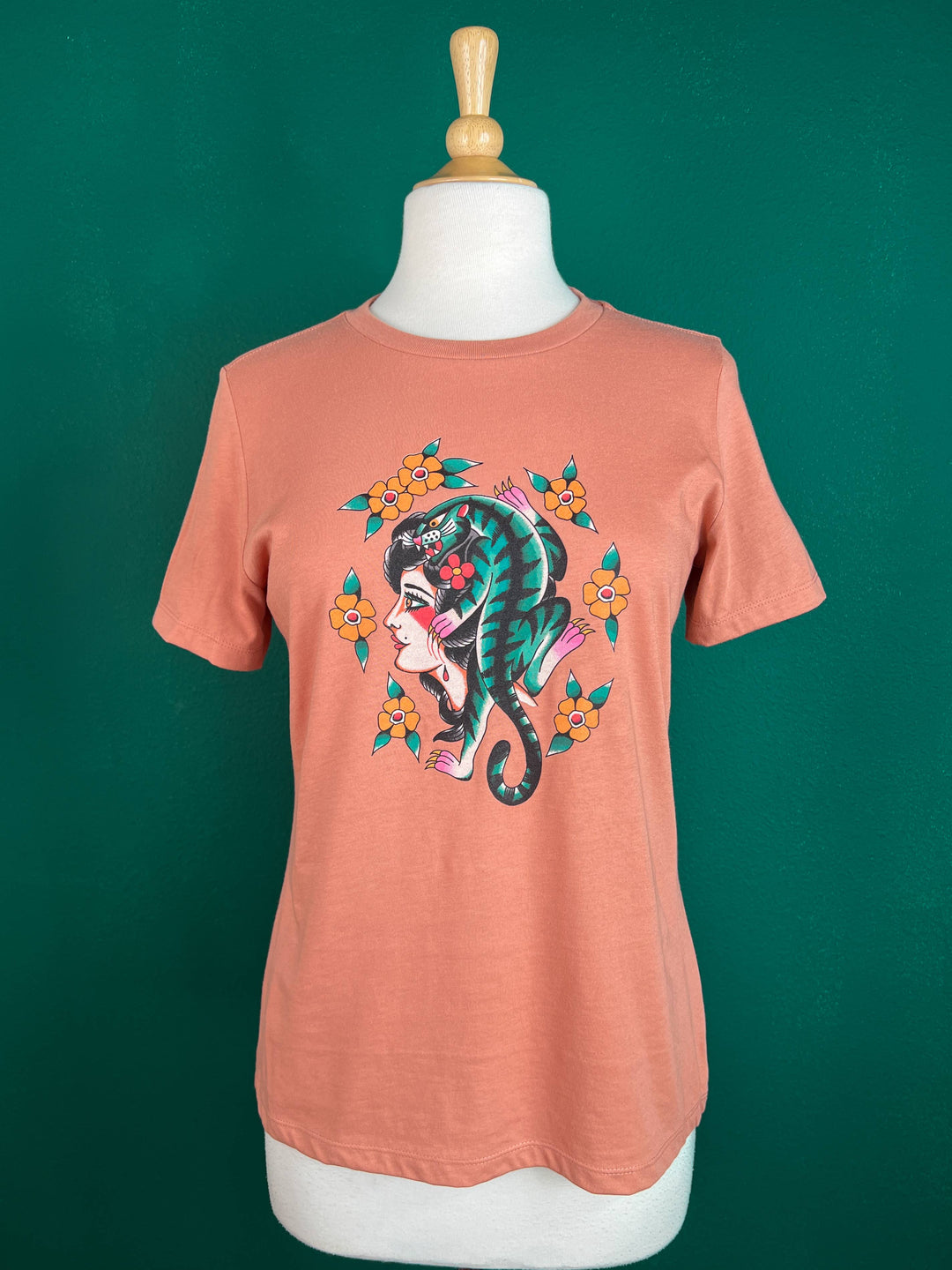 The Blue Tiger Lady Relaxed Tee in Terracotta Pink
