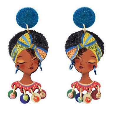 African Girl Earrings by LaliBlue - Quirks!
