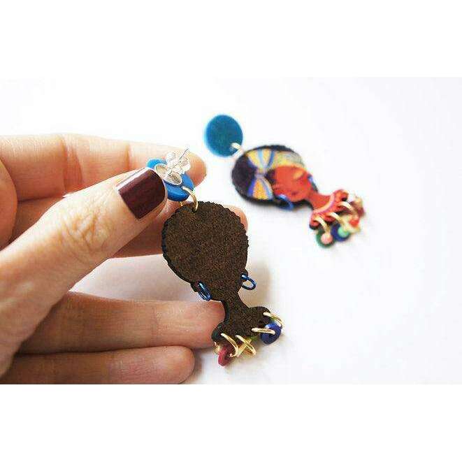 African Girl Earrings by LaliBlue - Quirks!