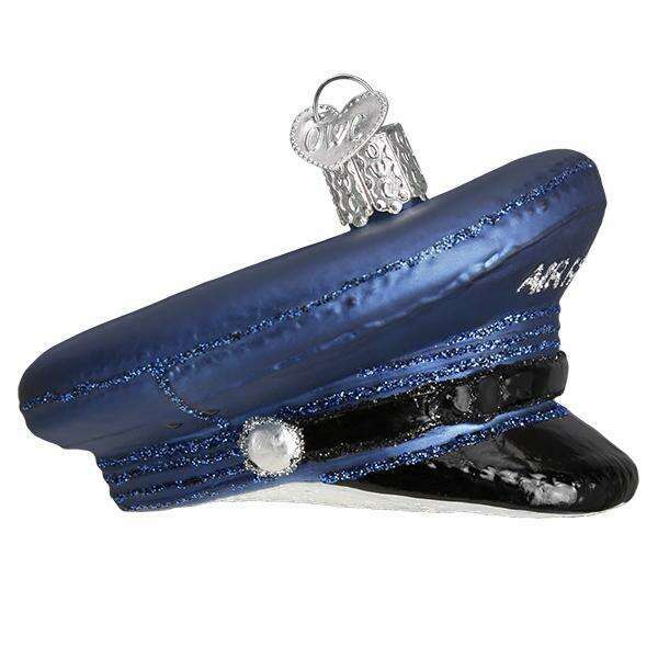 Old World Christmas Air Force Cap Blown Glass Ornament