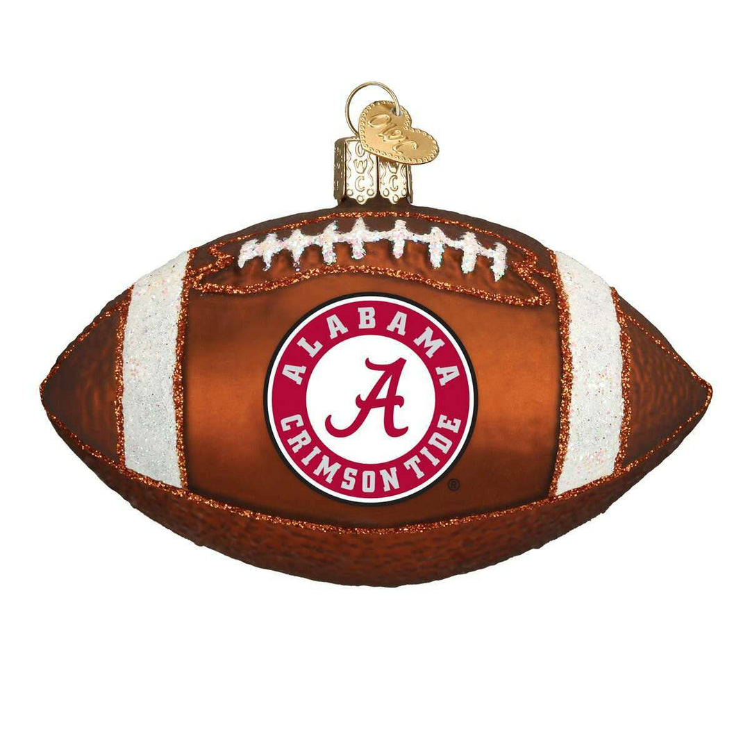 Old World Christmas Alabama Football Blown Glass Ornament