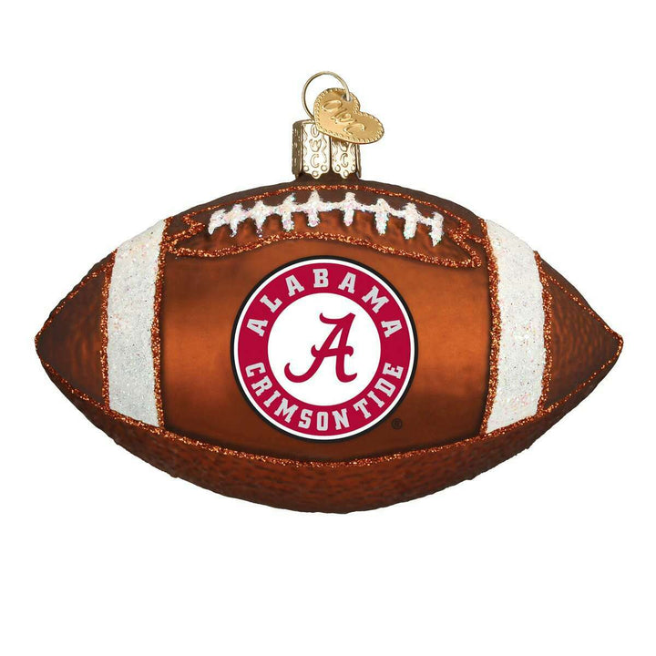 Old World Christmas Alabama Football Blown Glass Ornament