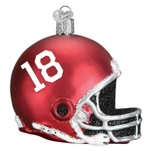 Old World Christmas Alabama Helmet Blown Glass Ornament