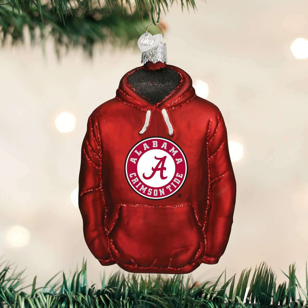Old World Christmas Alabama Hoodie Blown Glass Ornament