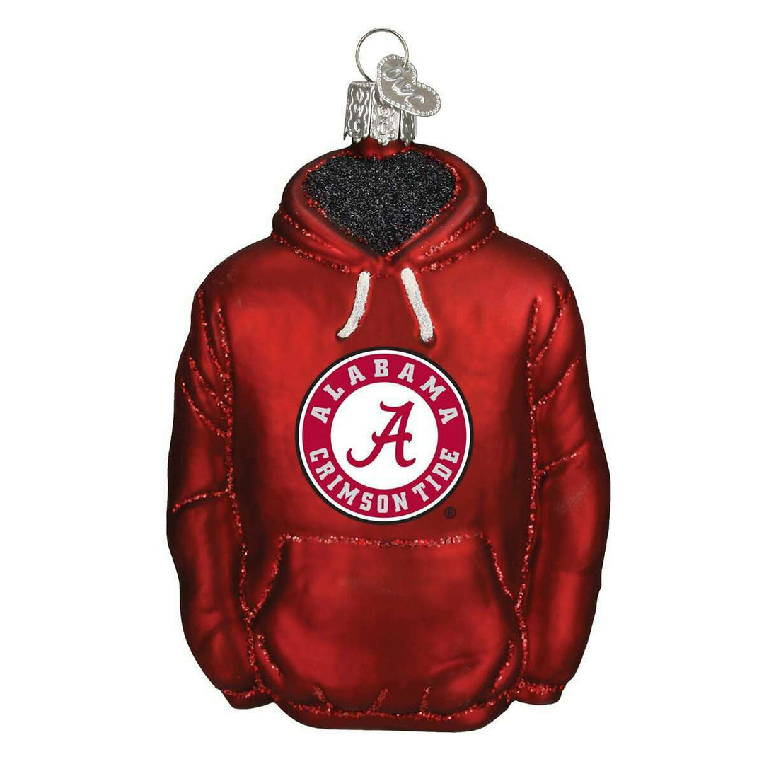 Old World Christmas Alabama Hoodie Blown Glass Ornament
