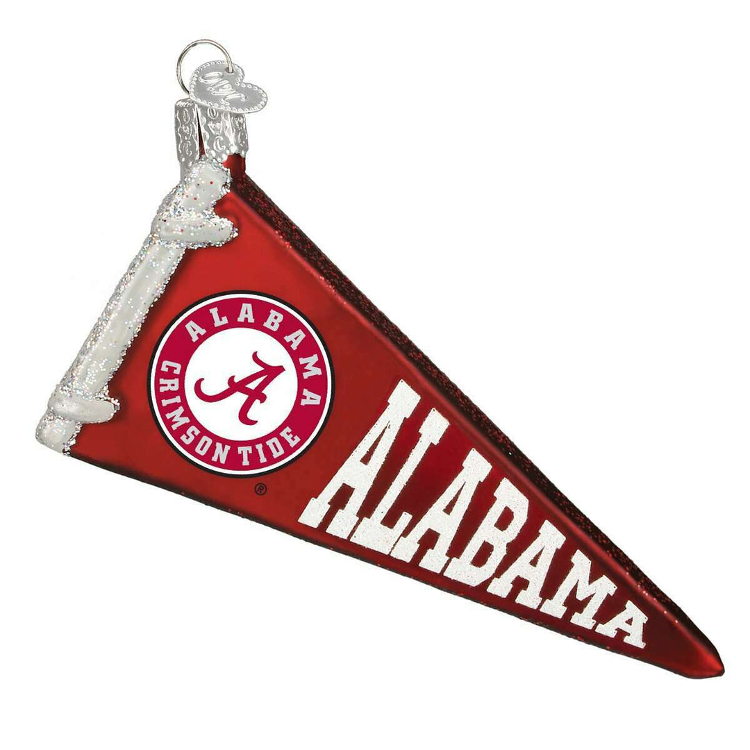 Old World Christmas Alabama Pennant Blown Glass Ornament