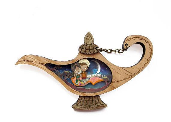 Aladdin Brooch by LaliBlue Genie Lamp - Quirks!