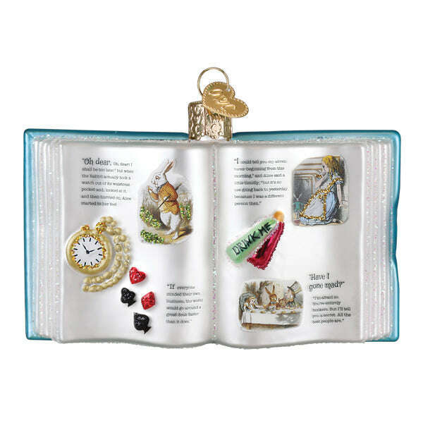 Old World Christmas Alice's Adventures in Wonderland Blown Glass Ornament