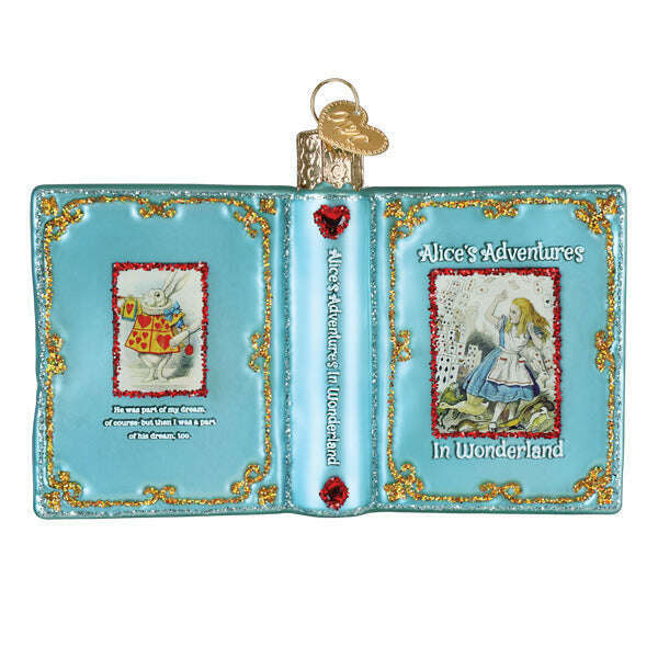 Old World Christmas Alice's Adventures in Wonderland Blown Glass Ornament
