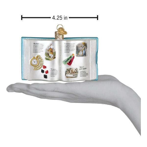 Old World Christmas Alice's Adventures in Wonderland Blown Glass Ornament