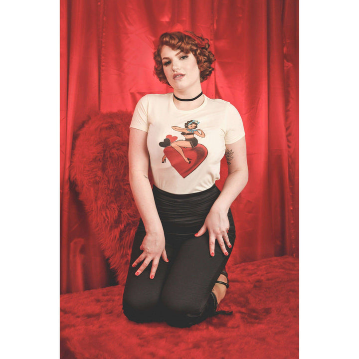 All My Love Fitted Tee in Ivory 3XL
