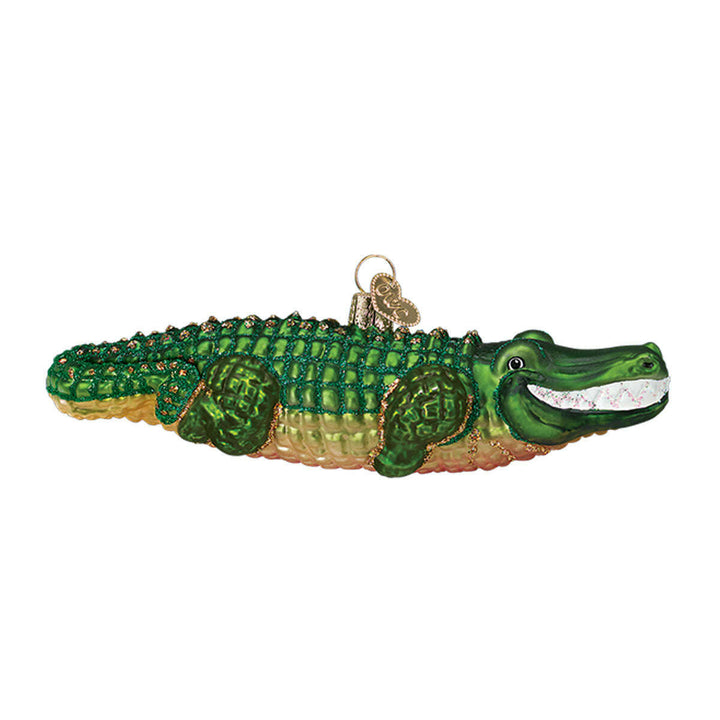 Old World Christmas Alligator Blown Glass Ornament
