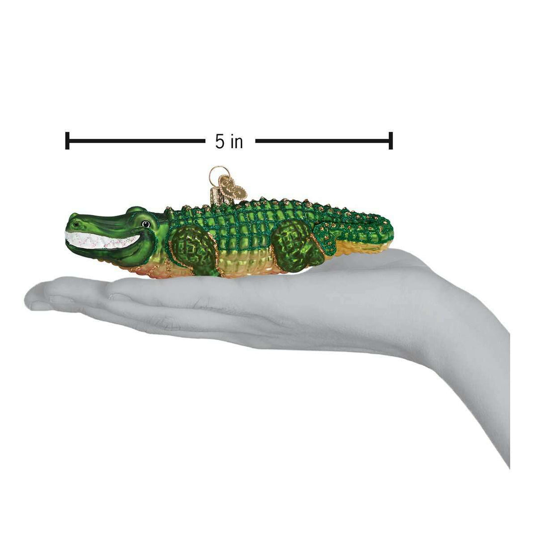 Old World Christmas Alligator Blown Glass Ornament