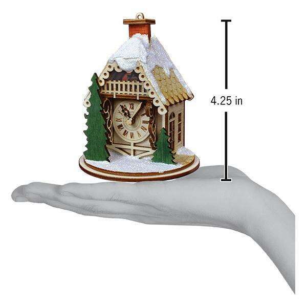 Old World Christmas Alpine Time Clock Shoppe Blown Glass Ornament